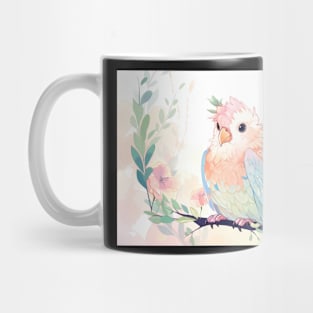 Whimsical and Cute Watercolor Bird Mug